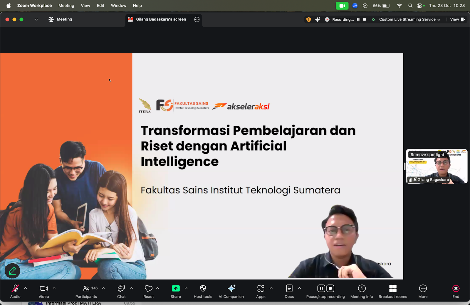 Hadapi Tantangan di Era Kecerdasan Buatan, Prodi Matematika Gelar Studium Generale Bahas Transformasi Pembelajaran dan Riset
